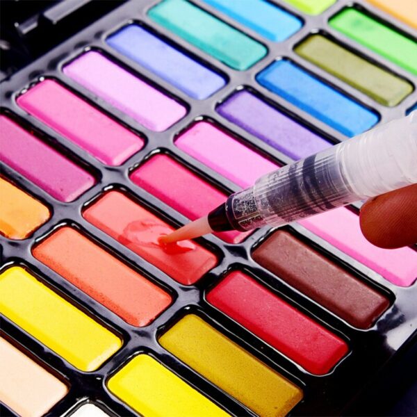 36 Colors Solid Watercolor Set Painting Pigments Gouache Art Supplies Sending Water Pens for Beginners Painting Supplies 4