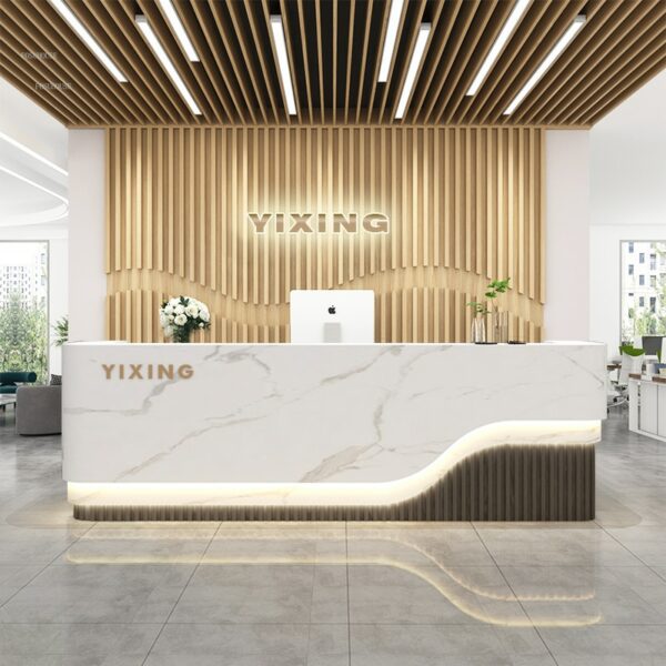 Company Reception Desks Cashier Counter Modern Office Furniture Beauty Salon Designer Training Institution Yoga Studio Bar Table 1