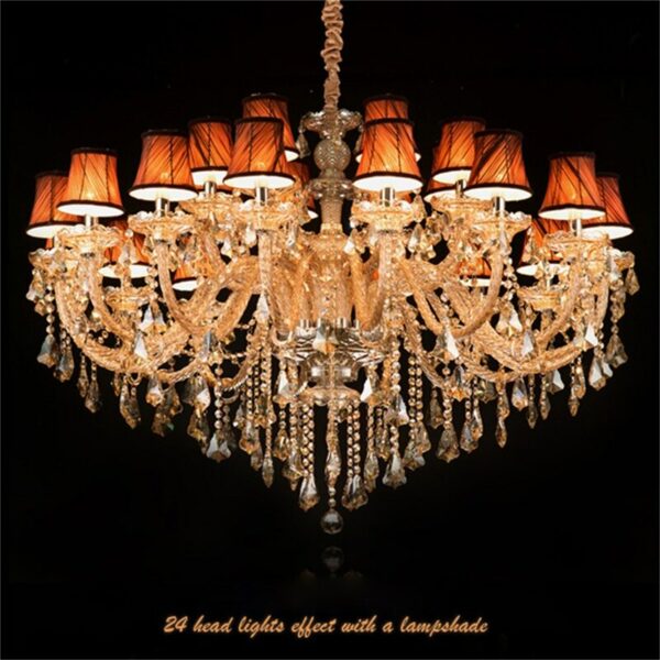 Hongcui American Style Chandelier Lamp LED Pendant Candle Hanging Light Luxury Fixtures for Home Decor Villa Hall 4