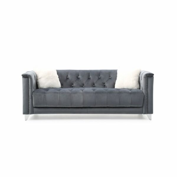 2pc Sofa and Loveseat Velvet living room modern sofa two-seater sofa with handles and tufted upholstery 34.00" x 81.00" x 30.00" 2