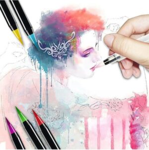 20 Color Watercolor Brush Painting Color Pencil Mark Pen For Painting Supplies Art Set Soft Pastel Brush Fine Liner Pens 1