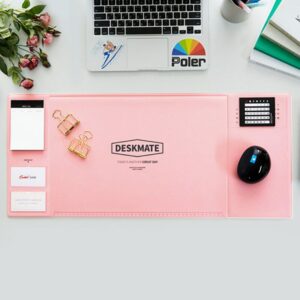 705x320mm Pink Gray Sweet Multifunctional Business Office Home Waterproof Large Computer Desk Pad Mouse Pad Soft Non-slip 1