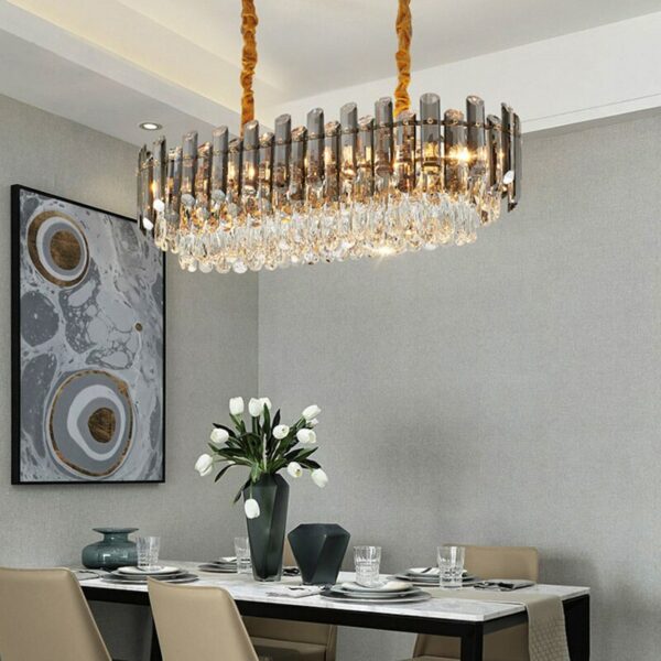 Luxury Crystal Chandeliers Modern Pendant Lights Bedroom Living Room Dining Room Hotel Home Decor E14 Bulbs Suspension Lamps 4