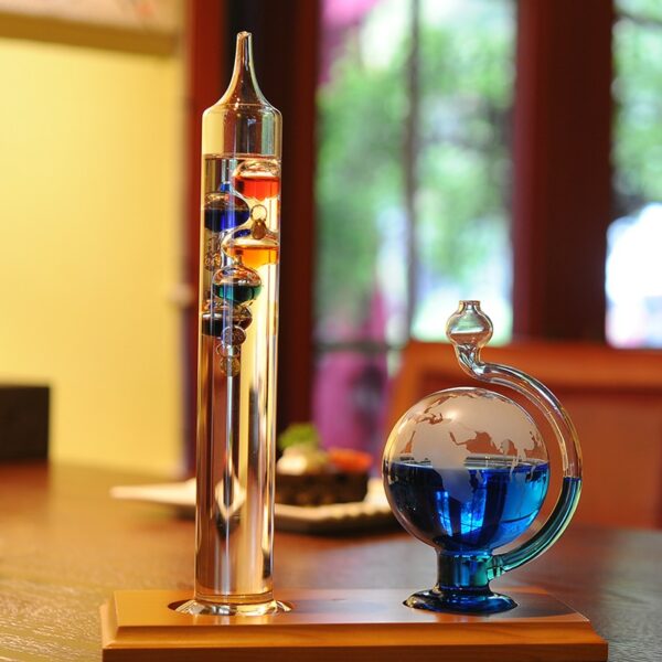 Creative Glass Geometry Galileo Suspension Color Ball Thermometer Room Office Decoration Birthday Gift 3