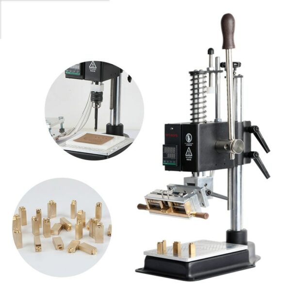 WT-90PS Manual Hot Stamping Machine PU Leather Cutting Die Cutting Punching  Hot Stamping Hot Press Branding Machine 4