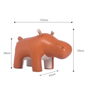 LARGE HIPPO STOOL Microfiber Leather Surface A Special Furniture For Your Home Decoration Hippo Stool 2