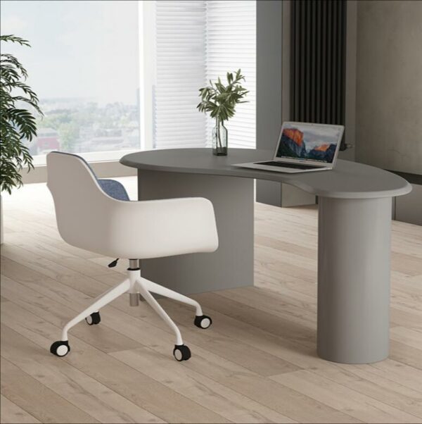 Solid wood desk special-shaped Nordic simple modern writing desk creative computer desk homestay designer office work desk 3