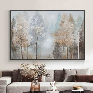 Forest Artwork Landscape Large Size 100% Handpainted oil painting for office living room decoration 1