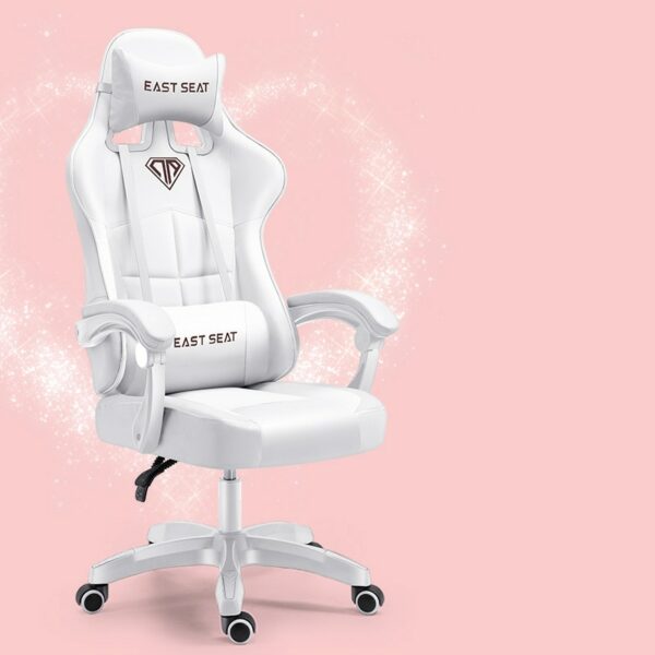 Pink gaming chair,grils live gamer chair,Lifting Adjustable Swivel computer chair White office chair,bedroom home furniture 6