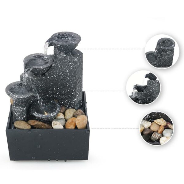 Garden Decoration Desktop USB Water Small  Fountain Ornament Crafts for Indoor Home Office Table Decoration Landscape Decor 3