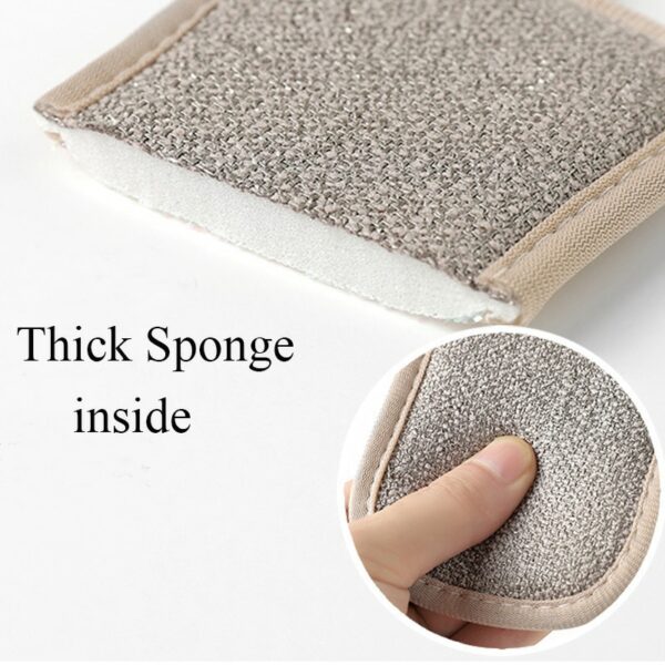 10/20/30pcs Double-sided Magic Scrubbing Dish Sponge Scouring Pad Artifact Pot Dishes Brush Kitchen Cleaning Decontamination 4