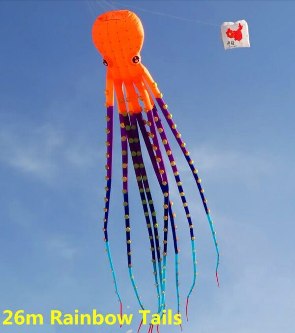 free shipping 26m large octopus kite inflatable kite for adults buggy kitesurf board kite reel weifang kite factory pendant koi 5