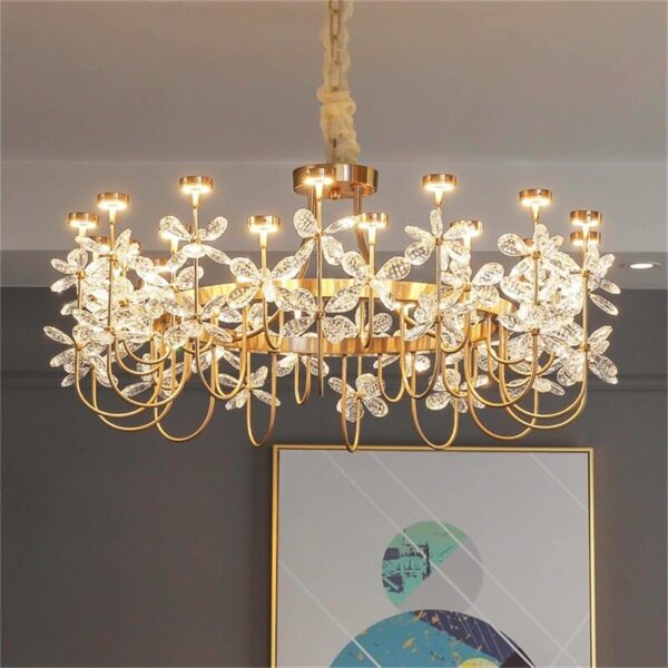 Hongcui Modern Chandelier Pendant Lamp Contemporary Gold Luxury Home LED Creative For Living Dining Room 2