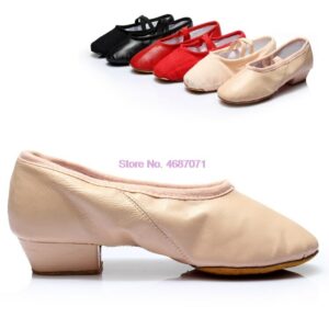 By DHL 50pcs Leather Jazz Dance Shoes Soft Pointe Ballet Salsa Dancing Shoes Sneakers Women'S Ballroom Dance Shoe Sturdy 2