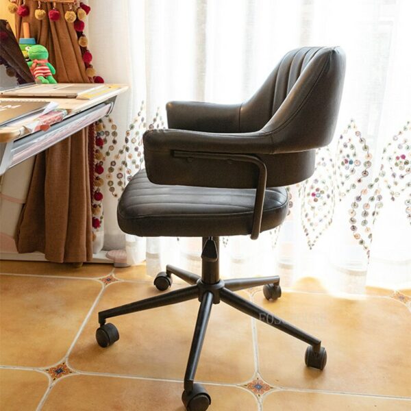 Computer Chair Home Comfortable Office Chair Leather Leisure Chaie Simple Desk Chair Backrest Leisure Office Chairs Gaming Chair 2