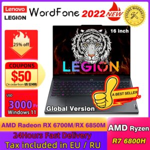 NEW Lenovo Legion R9000K 2022 16" Gaming Laptop AMD Ryzen 7 6800H   RX 6700M XＴGaming Laptop Screen 2.5K 165HZ RGB Win 11 Pro 1