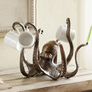 Octopus Tea Cup Holder Large Decorative Resin Octopus Table Topper Statue For Home Office Decoration 1