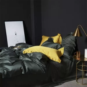 100% Silk Bedding Set Healthy Pure Silk Luxury Queen King Duvet Cover Flat Sheet Pillowcase Bed Linen Set 2