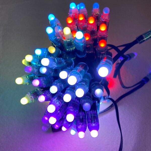 FAST BOAT FREE SHIPPING 10000pcs 100ct DC12V WS2811 resistor bullet led pixel nodes,18awg with ray wu/xConnect 2