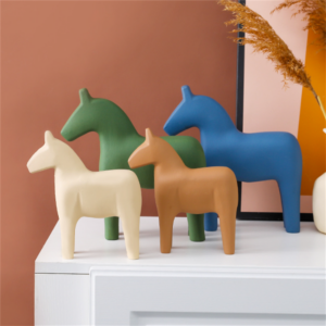 Universal Modern Wooden Horse Cute Peripheral Desktop Crafts Mini Ornament Home Office Desk Decoration Accessories Toys Gifts 1