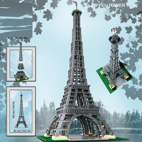 88002 PARIS The Eiffel Tower World famous architecture 17002 Building Blocks Bricks Compatible 10181 Children Birthday Gift 5