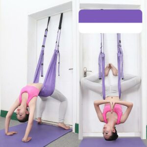 Adjustable Aerial Yoga Strap Stretching Anti-gravity Hammock Swing Inversion Exercises Belt Flexibility Trainer Body Building 1