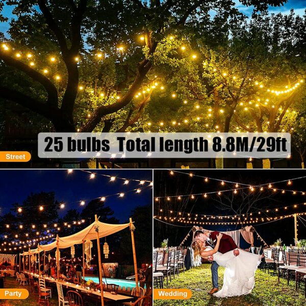 Solar Light Garland Led Lamp String Light Garden Decor Street Lamp Usb Rechargeable G40 Christmas Garland Outdoor Solar Light 6