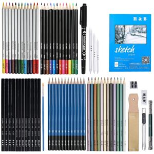 Professional Sketch Pencil Set 71PCS Drawing Kit Charcoal Metallic Oil Colored Pencils For Students Painting Art Supplies 1