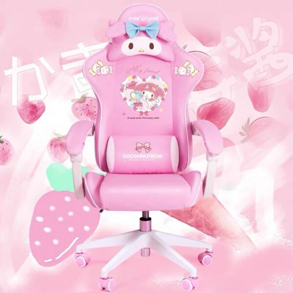 New high quality WCG gaming chair girls cute cartoon computer armchair office home swivel massage chair lifting adjustable chair 1