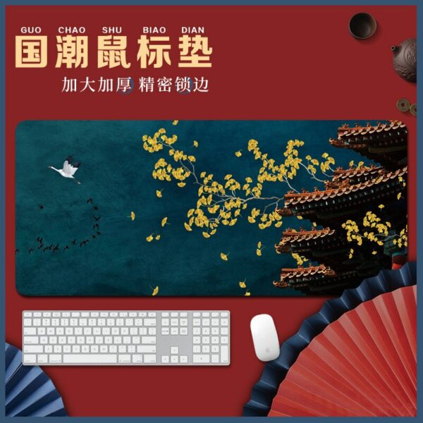 900x400mm Large Mouse Pad Chinese Office Computer Desk Pad Large Lock Edge Gaming Non-slip Wrist Guard Game Mouse Pad 5