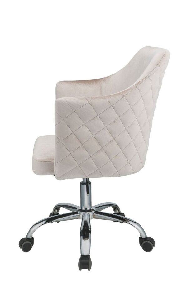 Home Modern And Minimalist Furniture Office Desk Chair Computer Chair Fashion Furniture Office Chair In Champagne Velvet Chrome 4