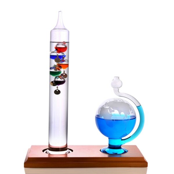 Creative Glass Geometry Galileo Suspension Color Ball Thermometer Room Office Decoration Birthday Gift 5