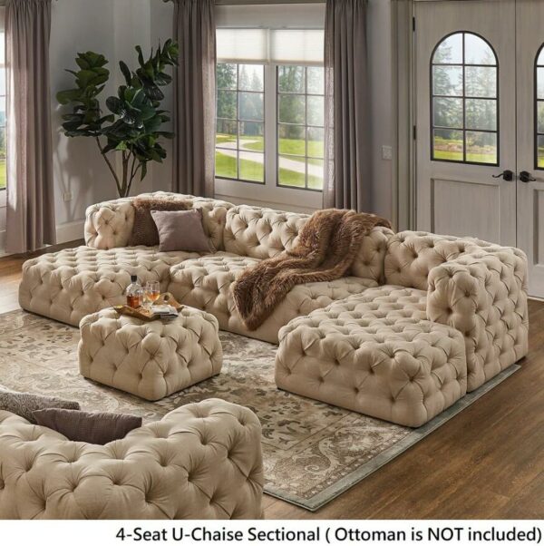 Living Room Sofa U-shape Sectional by iNSPIRE Q Artisan - 4-Seat U-Chaise Sectional 1