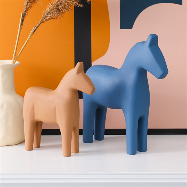 Universal Modern Wooden Horse Cute Peripheral Desktop Crafts Mini Ornament Home  Office Desk Decoration Accessories Toys Gifts 4