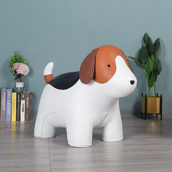 LARGE BEAGLE DOG STOOL Microfiber Leather Surface A Special Furniture For Your Home Decoration Beagle Stool 4