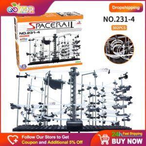 502PCS Roller Coaster Marble Run Maze Circuit Ball Track Building Blocks Set Kid's Education Science Experiment Creative Toys 1