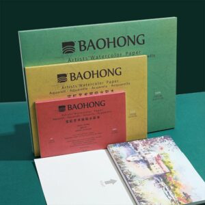 Baohong 100% Cotton Artist Watercolor Paper 300g 20sheets Professional Watercolor Sketchbook Pad For Painting Art Supplies 1