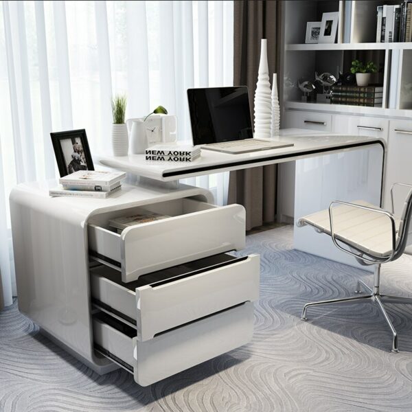 Escritorio de oficina desk mesa scrivania panana biurko escrivaninha Archivador file cabinet livre luxe archivadores white color