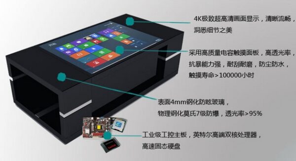 22 32 42 47 inch 4K led lcd tft hd display panel 32 point multi touch interactive digital kiosk desk Table computer